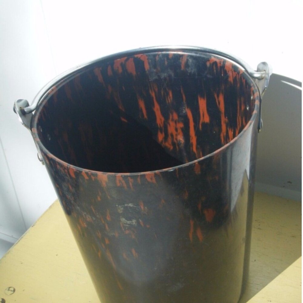 Rare Vintage Art Deco Tortoiseshell Bakelite Wine Champagne Ice Bucket by BOLTA - Picture 5 of 5